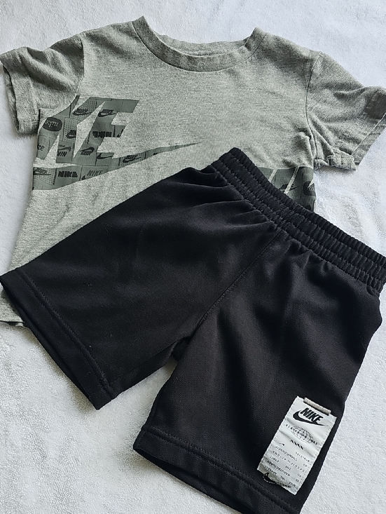 Nike Other - Nike Gray Tee and Black Shorts Kids Matching Set